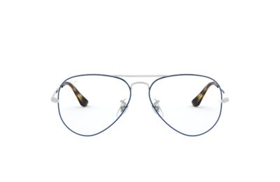 black and blue ray ban glasses