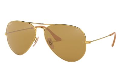 Ray Ban Aviator Washed Evolve Rb3025 Gold Metal Brown Lenses 0rbi58 Ray Ban Norway