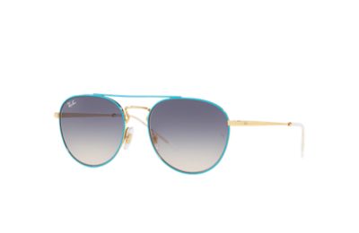 Rayban Ray Ban Rb3589 Unisex Sunglasses Lenses Blauw Frame Goud 9057I9 55 18 rayban kopen in de aanbieding