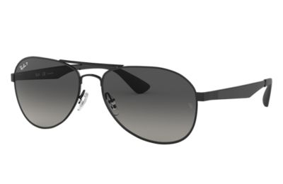 RAY BAN SUNGLASSES UNISEX RB3549 - BLACK FRAME GREY LENSES POLARIZED 58-16