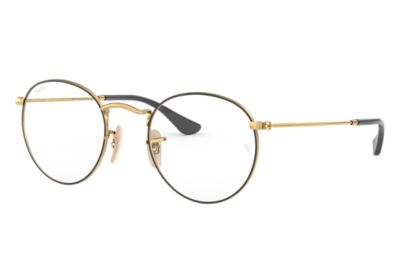 black and gold ray ban eyeglasses