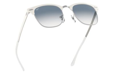 Ray Ban Clubmaster Metal Rb3716 White Metal Light Blue Lenses 0rbf51 Ray Ban Usa