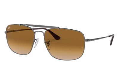 Rayban Ray Ban Colonel Unisex Sunglasses Lenses Bruin Frame Staalgrijs Rb3560 00451 58 17 rayban kopen in de aanbieding