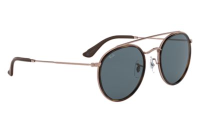 ray ban round metal bronze