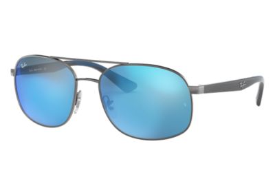 Rayban Ray Ban Rb3593 Unisex Sunglasses Lenses Blauw Frame Grijs 00455 58 17 rayban kopen in de aanbieding