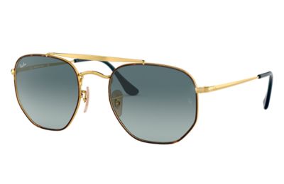 Rayban Ray Ban Marshal Unisex Sunglasses Lenses Blauw Frame Goud Rb3648 91023M 54 21 rayban kopen in de aanbieding