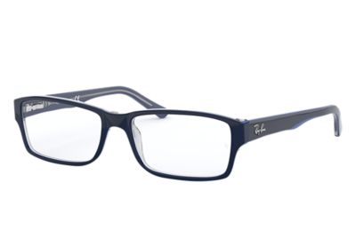 black and blue ray ban glasses
