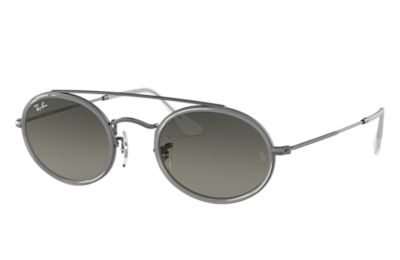 oval double bridge sunglasses