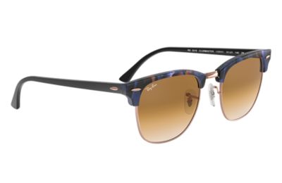 ray ban clubmaster brown blue