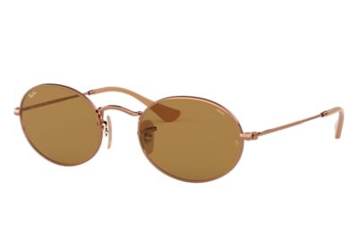 ray ban oval brown