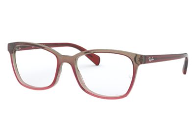 burgundy ray ban eyeglasses