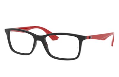 ray ban glasses red and black