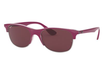 Rayban Ray Ban Rb4319 Unisex Sunglasses Lenses Violet Frame Roze 640875 55 18 rayban kopen in de aanbieding