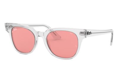 ray ban transparent pink