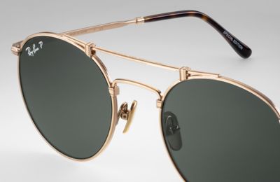 ray ban round titanium