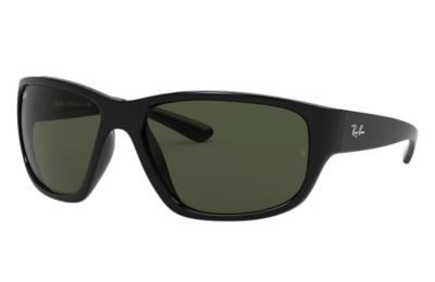 Rayban Ray Ban Rb4300 Unisex Sunglasses Lenses Groen Frame Zwart 60131 63 18 rayban kopen in de aanbieding