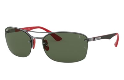 Rayban Ray Ban Rb3617M Scuderia Ferrari Collection Unisex Sunglasses Lenses Groen Frame Staalgrijs F00171 62 18 rayban kopen in de aanbieding