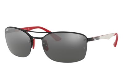 Rayban Ray Ban Rb3617M Scuderia Ferrari Collection Unisex Sunglasses Lenses Grijs Frame Zwart F0096G 62 18 rayban kopen in de aanbieding