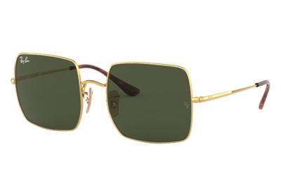 Ray-Ban Square 1971 Classic Gold, Green 