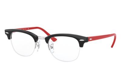 black and red ray ban eyeglasses