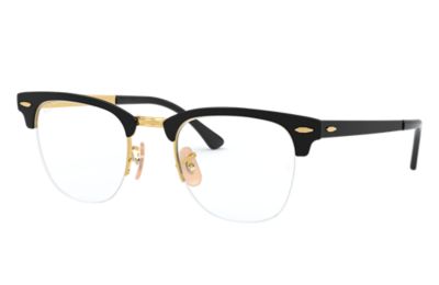 gold and black ray ban glasses