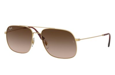 Ray-Ban RB3595 Gold - Metal - Brown 