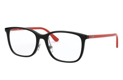 black and red ray ban eyeglasses