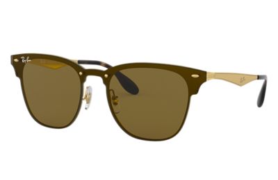 Rayban Ray Ban Blaze Clubmaster Unisex Sunglasses Lenses Bruin Frame Goud Rb3576N 04373 01 41 rayban kopen in de aanbieding