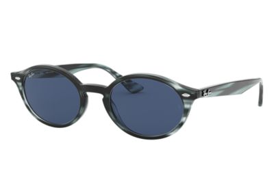 Rayban Ray Ban Rb4315 Unisex Sunglasses Lenses Blauw Frame Striped Blue Havana 643280 51 21 rayban kopen in de aanbieding