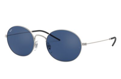 Rayban Ray Ban Beat Unisex Sunglasses Lenses Blauw Frame Zilver Rb3594 911680 53 20 rayban kopen in de aanbieding