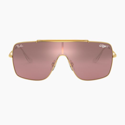 Ray-Ban WINGS II Gold with Silver/Pink Gradient Mirror lens