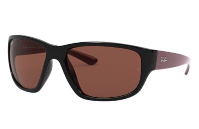Rayban Ray Ban Rb4300 Unisex Sunglasses Lenses Violet Polarized Frame Bordeaux 6434Af 63 18 rayban kopen in de aanbieding
