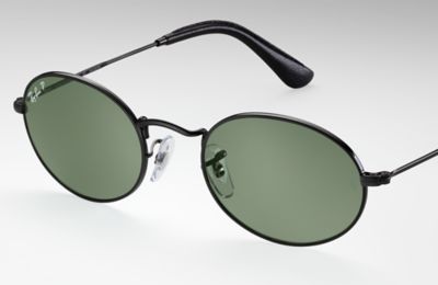 ray ban oval sunglasses black