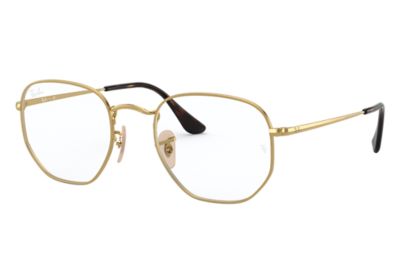 ray ban gold metal