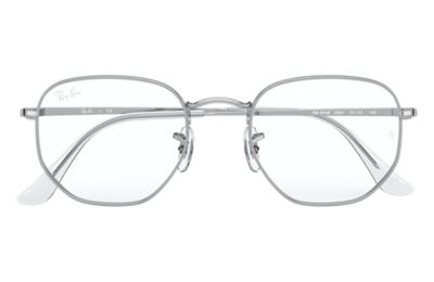 ray ban hexagonal plata