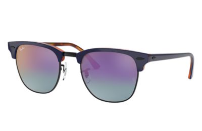 ray ban blue gradient pink polarized