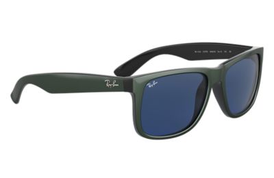 Ray Ban Justin Color Mix Rb4165 Green Nylon Dark Blue Lenses 0rb Ray Ban Uk
