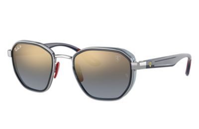 scuderia ferrari blue gradient mirror chromance sunglasses