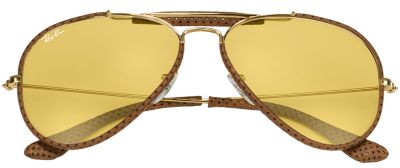 ray ban leather glasses