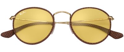 ray ban leather glasses