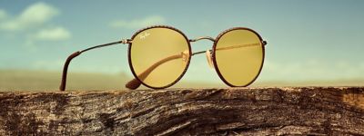ray ban round craft leather