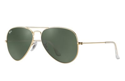 Ray Ban Aviator Classic Rb3025 Polished Gold Metal Green Prescription Lenses 0rb3025l0558 Ray Ban Usa