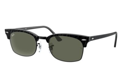 Ray Ban Clubmaster Square Rb3916 Wrinkled Black Acetate Green Prescription Lenses 0rbb152 Ray Ban Uk