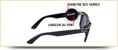 Taille standard hotsell lunette ray ban